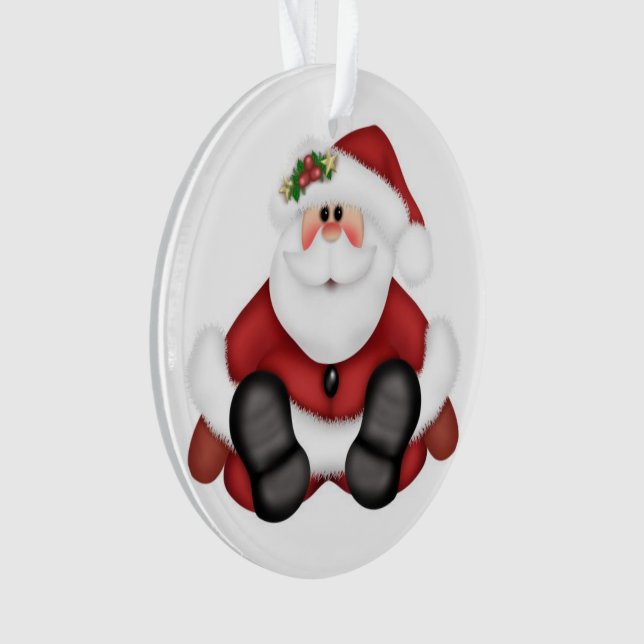 happy jolly Santa Claus Ornament (Front)
