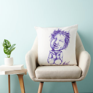 Happy joyful laughter cushion