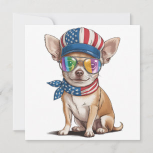 Happy July 4th dog Card
