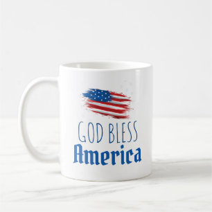 Happy July 4th Fourth of July GOD BLESS AMERICA Coffee Mug