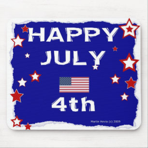 Happy July 4th - Independence Day - Mousepad