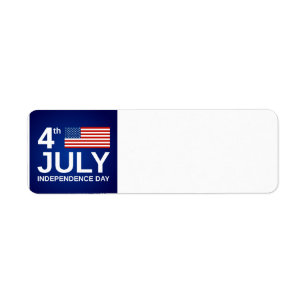 Happy July 4th  Return Address Label