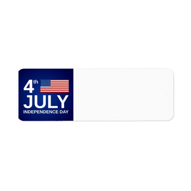 Happy July 4th  Return Address Label (Front)