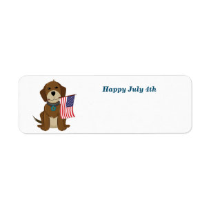 Happy July 4th Return Address Label
