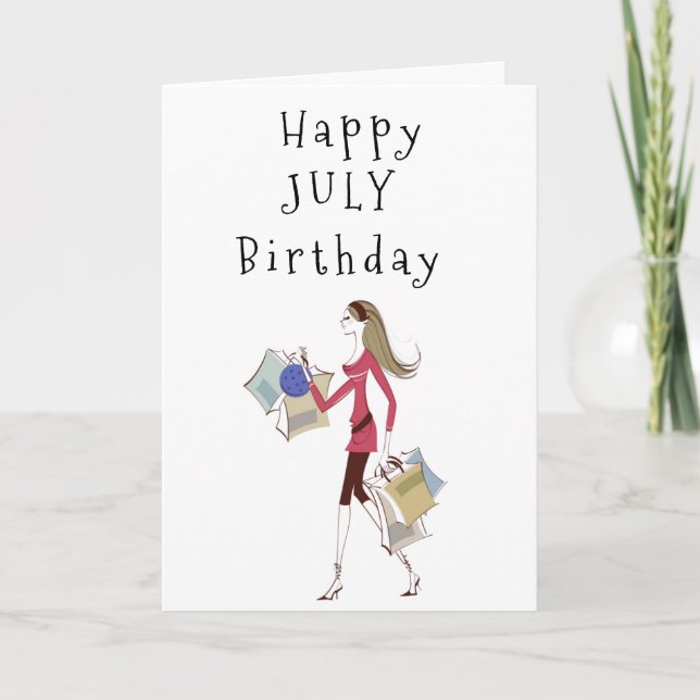 HAPPY ***JULY*** BIRTHDAY FOR **HER** CARD (Front)