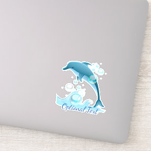 Happy Jumping Dolphin with Bubbles