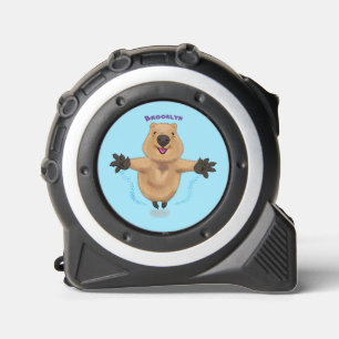 Happy jumping quokka cartoon design 1