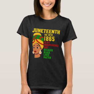 Happy Junenth Is My Independence Day Free Black Wo T-Shirt