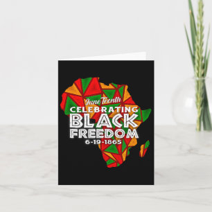 Happy Juneteenth 1865 Black Freedom Melanin Black  Card