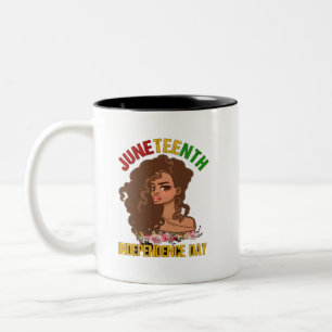 HAPPY JUNETEENTH 2025 Two-Tone COFFEE MUG