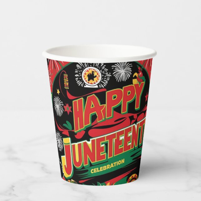 Happy Juneteenth 8oz Cups (Front)