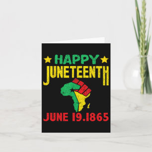 Happy Juneteenth Black History Month June 19 Freed Card