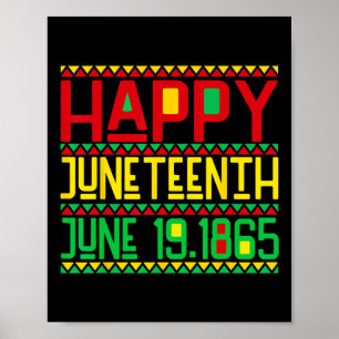 Happy Juneteenth Black History Month June 19 Women Poster