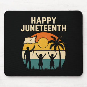 Happy Juneteenth Celebratory Womens Black History Mouse Pad