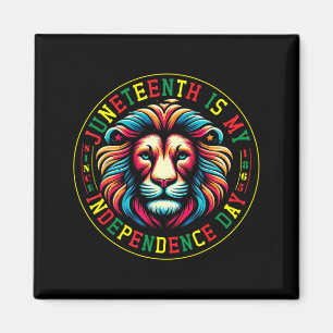 Happy juneteenth day since 1865 lion funny women magnet