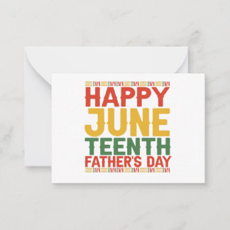 Happy JuneTeenth Father's Day Black History Month Card