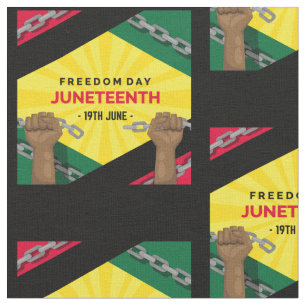 happy juneteenth freedom day fabric