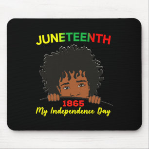 Happy Juneteenth Independence Teen Youth Afro Locs Mouse Pad