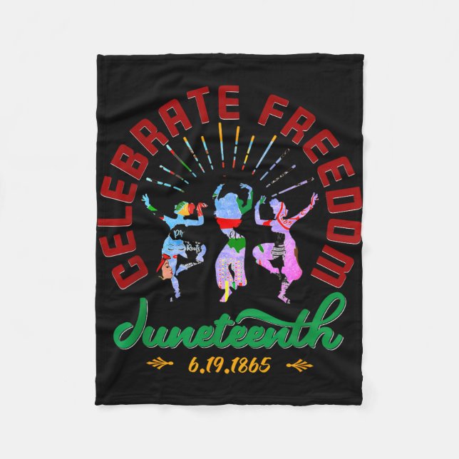 Happy juneteenth is my independence day  fleece blanket (Front)