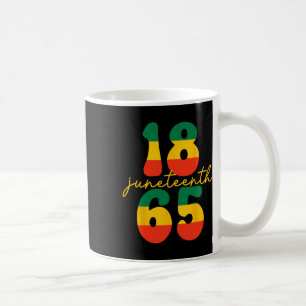Happy Juneteenth Is My Independence Day Kid Black Coffee Mug