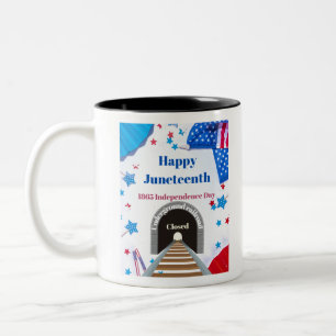 Happy Juneteenth Two-Tone Coffee Mug