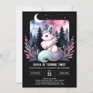 Happy Jungle Wolf Birthday Invitation