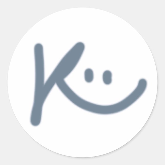 Happy_K Logo Classic Round Stickers (Front)