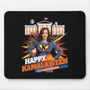 Happy Kamalaween Kamala Harris Halloween Cat Ladie Mouse Pad