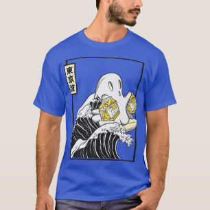 Happy Kawaii Ghost Banana Milk Surfing Japan Kanag T-Shirt