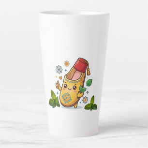 Happy Kawaii Moroccan Balgha - Traditional Yellow  Latte Mug