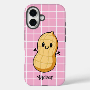 Happy Kawaii Peanut Cartoon – Cute Smiling Nut  iPhone 16 Case