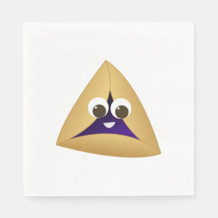 Happy Kawaii Prune Hamentashen Napkin