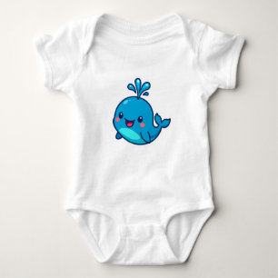 Happy Kawaii Whale Sticker – Cute Ocean Friend Baby Bodysuit