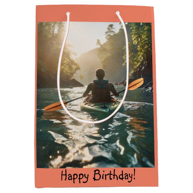 Happy Kayaking Medium Gift Bag (Front)