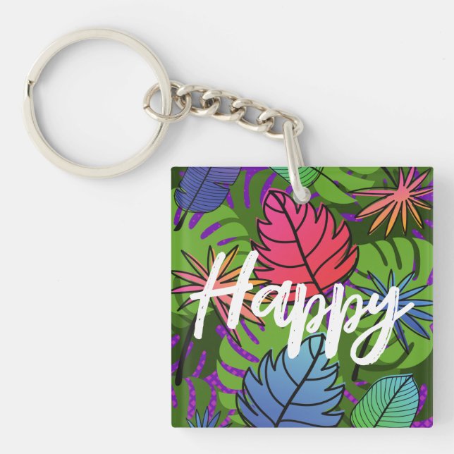 happy key ring (Front)