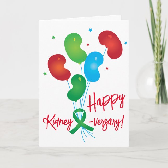Happy Kidney-versary Customisable Card (Front)
