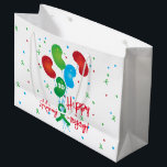 Happy Kidney-versary  Large Gift Bag<br><div class="desc">Celebrate the amazing milestone of  kidney transplant! This gift bag is part of a collection of matching party supplies to help you set up your celebration. Fun,  original design by NewLife_Transplant.  Large,  medium and small bag options.</div>