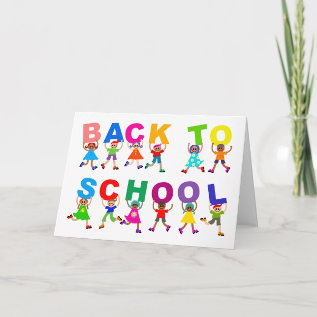 Happy Kids Back to School Announcement (Front)