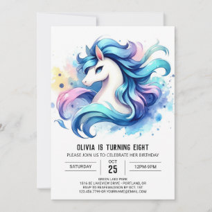 Happy Kids Horse Birthday Invitation