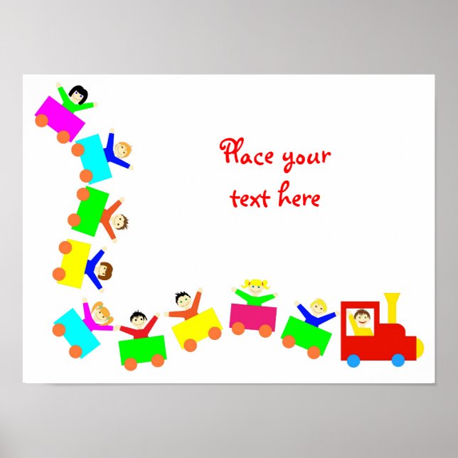 Happy Kids Train Poster (Front)