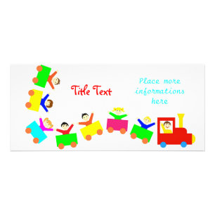 Happy Kids Train Rack Card