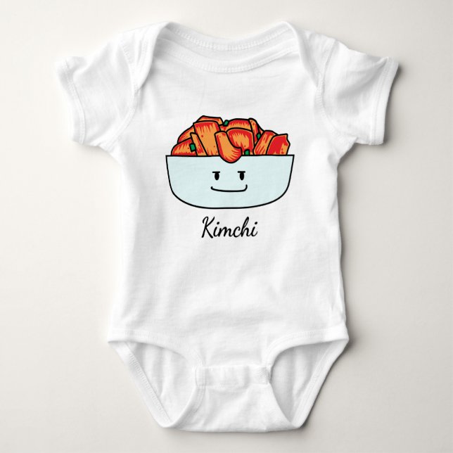 Happy Kimchi Kimchee Bowl - Happy Foods Designs Baby Bodysuit (Front)