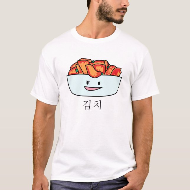 Happy Kimchi Kimchee Bowl - Happy Foods Designs T-Shirt (Front)