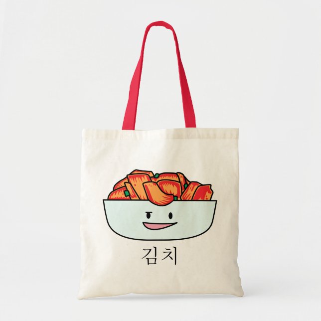 Happy Kimchi Kimchee Bowl - Happy Foods Designs Tote Bag (Front)