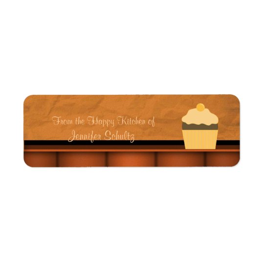 Happy Kitchen Cupcake Custom Personalised Return Address Label