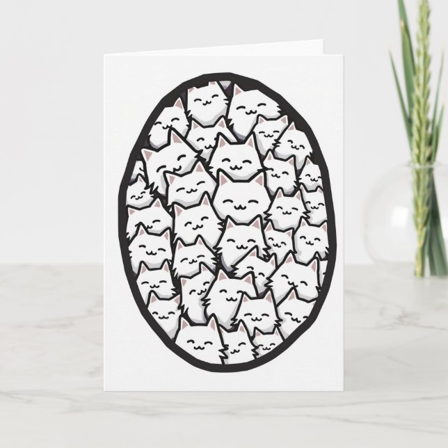 Happy Kitten Faces Card (Front)