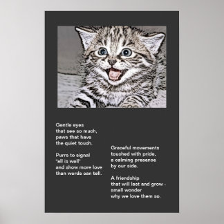 Happy Kitten Photocopy Effects Poster