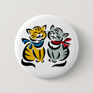 Happy Kittens 6 Cm Round Badge