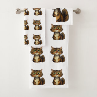 Happy Kitty  Bath Towel Set