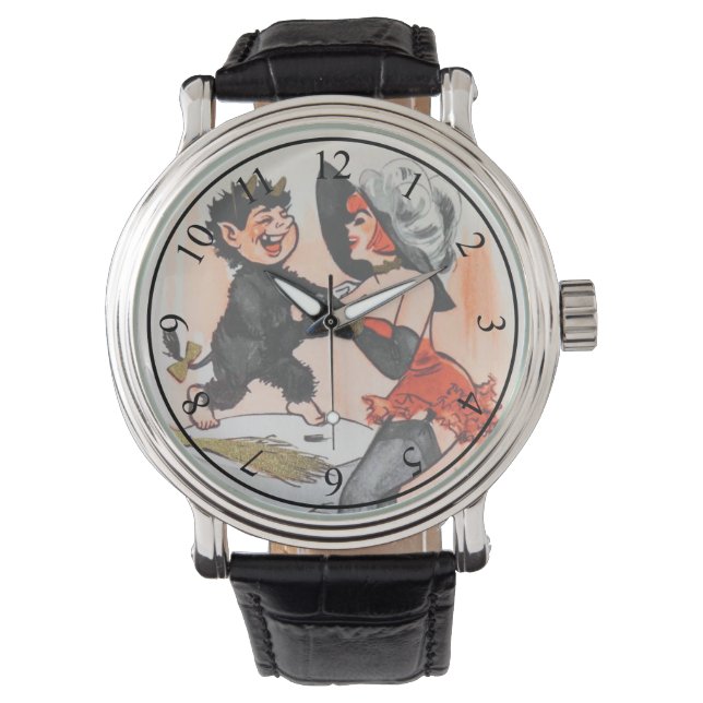 Happy Krampus with Temptress Vintage Christmas Watch (Front)